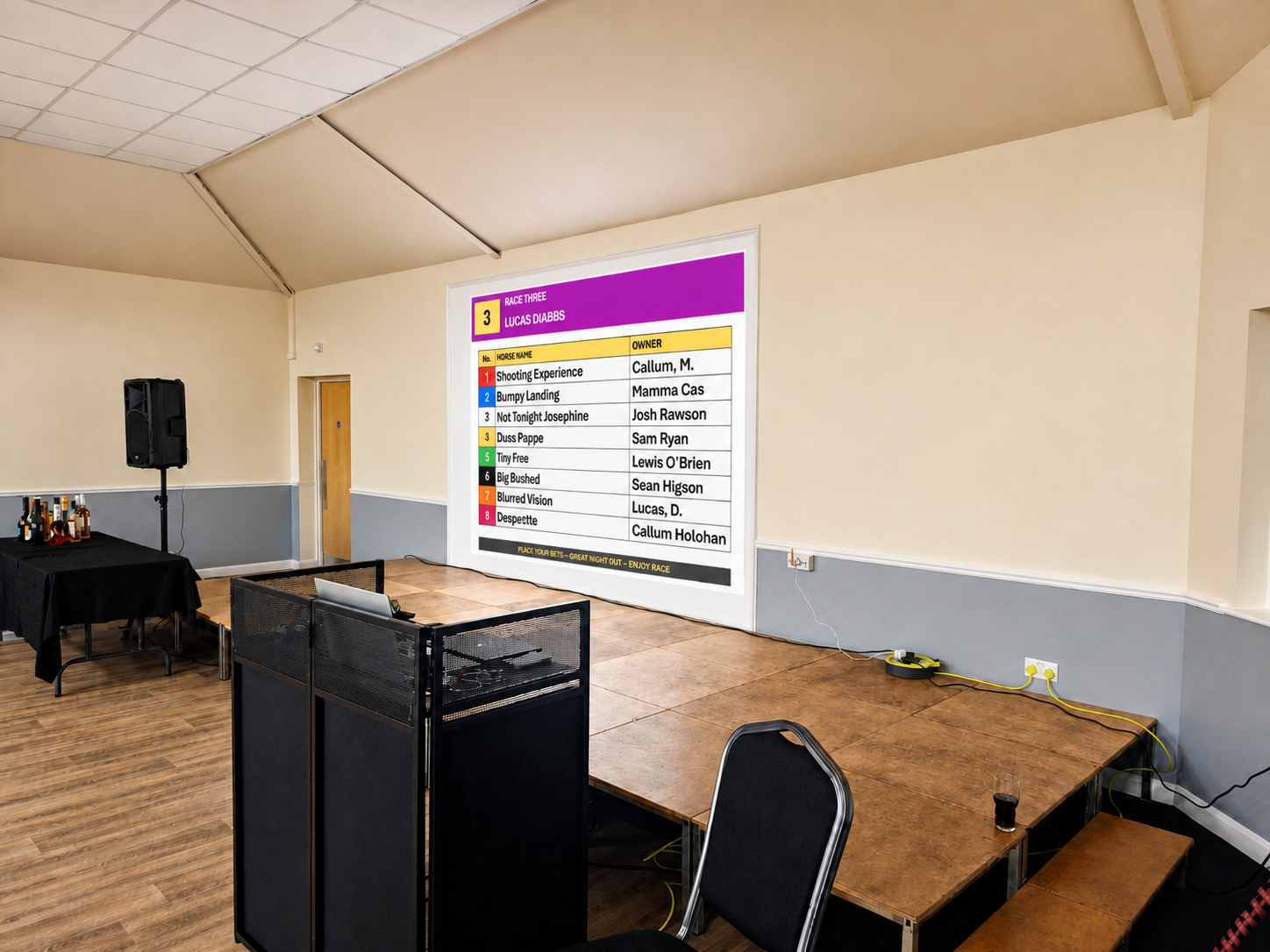 Wigan fundraising race night hire